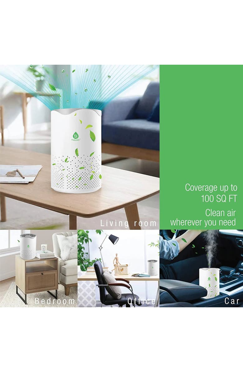 PURSONIC USB Powered True HEPA Air Purifier, Alternate, color, White