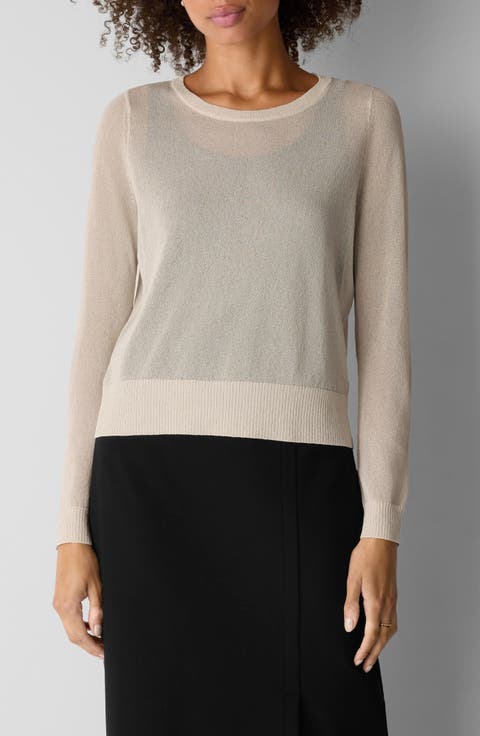 Crewneck Semisheer Sweater