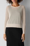 Eileen Fisher Crewneck Semisheer Sweater