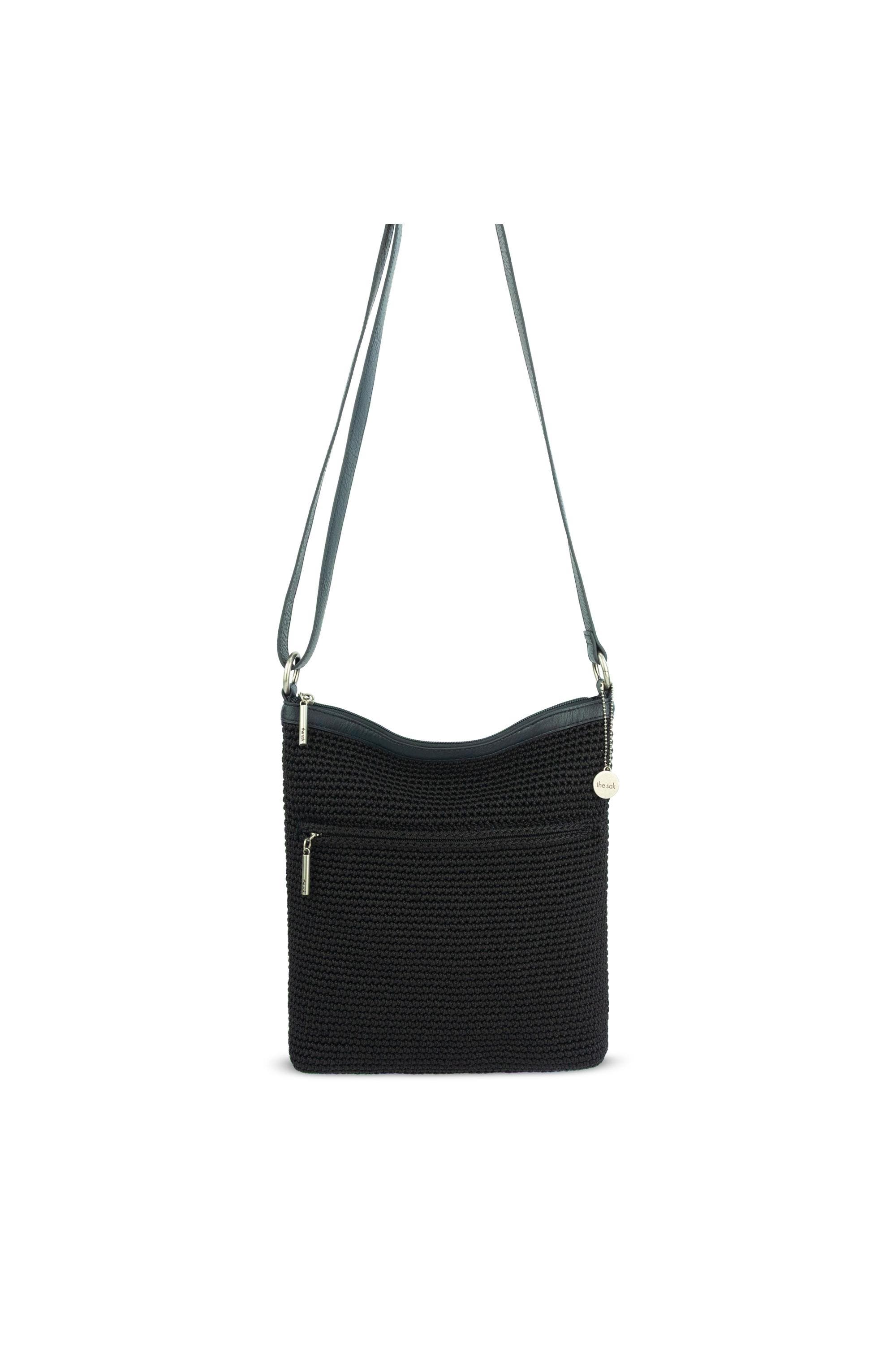 Lucia Crossbody Hand Crochet Bag, Alternate, color, Black