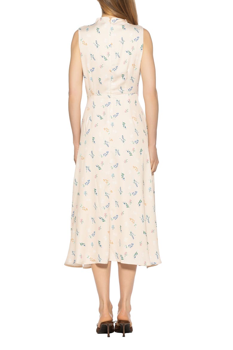 Opal Sleeveless Fit & Flare Midi Dress, Alternate, color, BEIGE DITZY