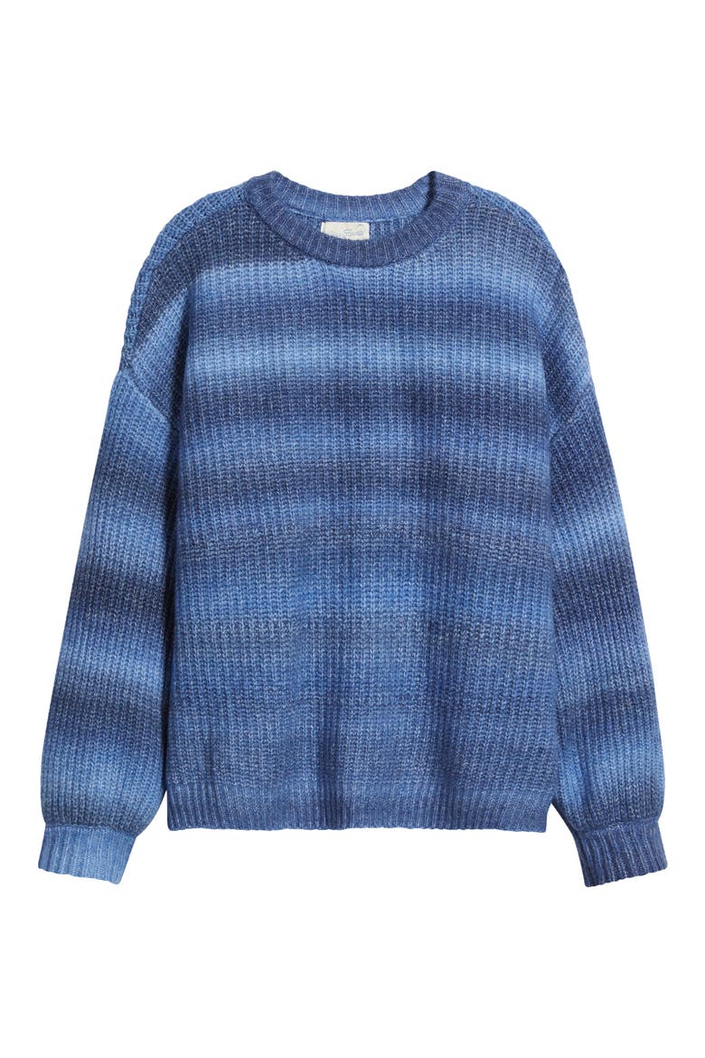 Alexia Oversize Rib Sweater, Alternate, color, BLUE
