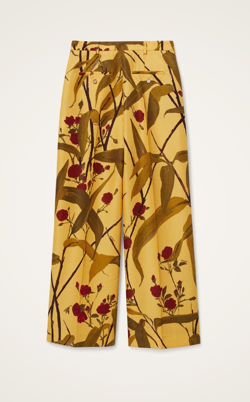 La Doublej Let Loose Floral-print Pleated Trousers In Pink
