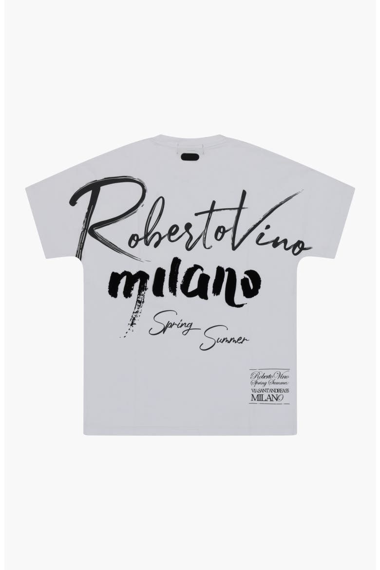 Milano Writing Slim fit tee, Alternate, color, White