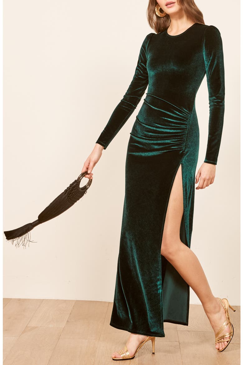 Ruby Maxi Dress, Alternate, color, EMERALD