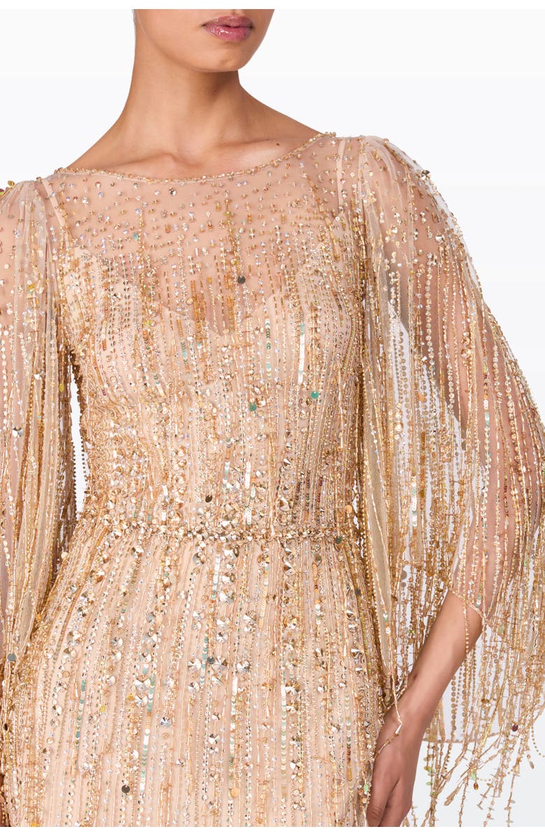Jenny Packham Dazzle Dress, Alternate, color, Illusion