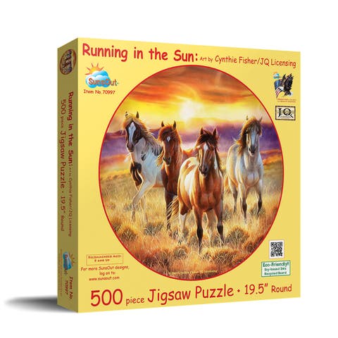 Running in the sun 500 piece Jigsaw Puzzle for Adults Round