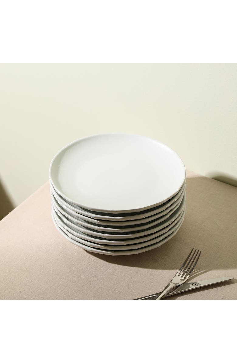 Stone Lain Rio Stoneware 4-Piece Salad Plate Set, Main, color, Beige