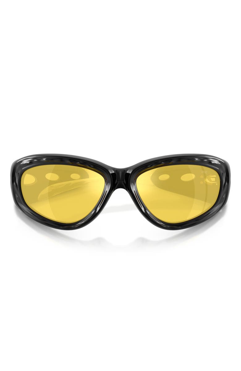 DIESEL<sup>®</sup> 63mm Oversize PIllow Sunglasses, Alternate, color, Shiny Black / Yellow Mirror