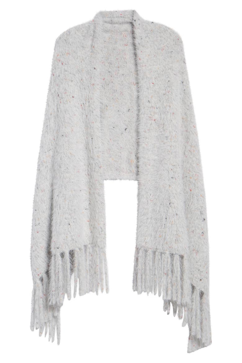Fringe Trim Muffler, Alternate, color, LIGHT GREY HEATHER