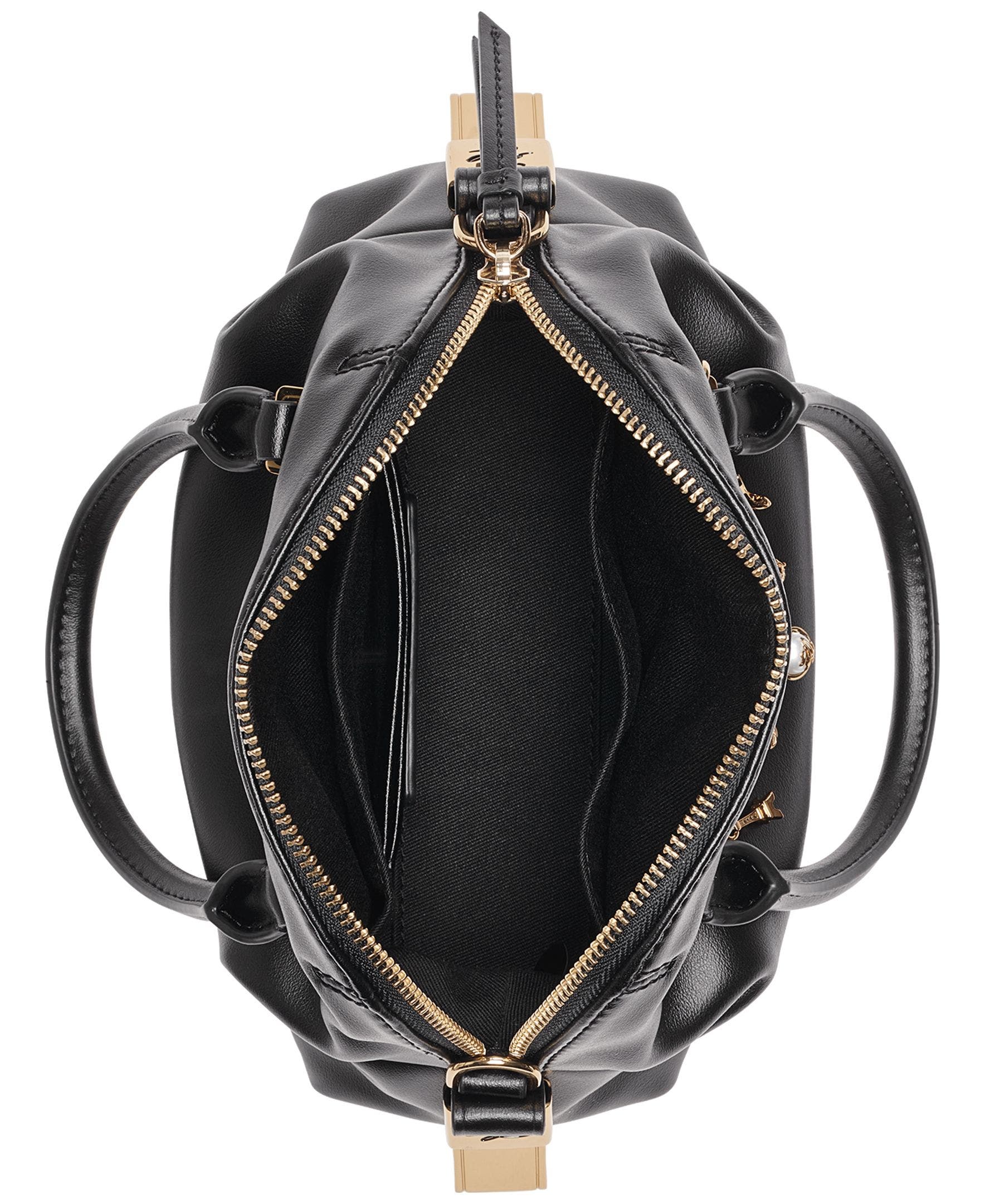 KARL LAGERFELD PARIS Charlaine Crossbody, Alternate, color, Black/Gold