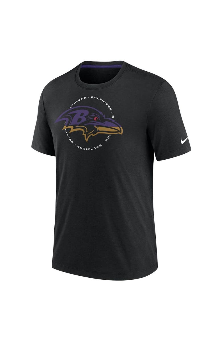 Nike Men's Nike Black Baltimore Ravens Historic Tri-Blend T-Shirt, Alternate, color, 