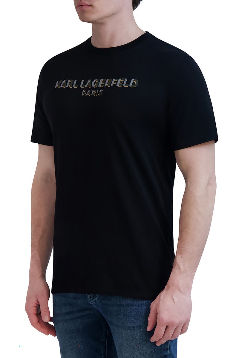KARL LAGERFELD PARIS Logo Cotton Graphic T-Shirt, Alternate, color,