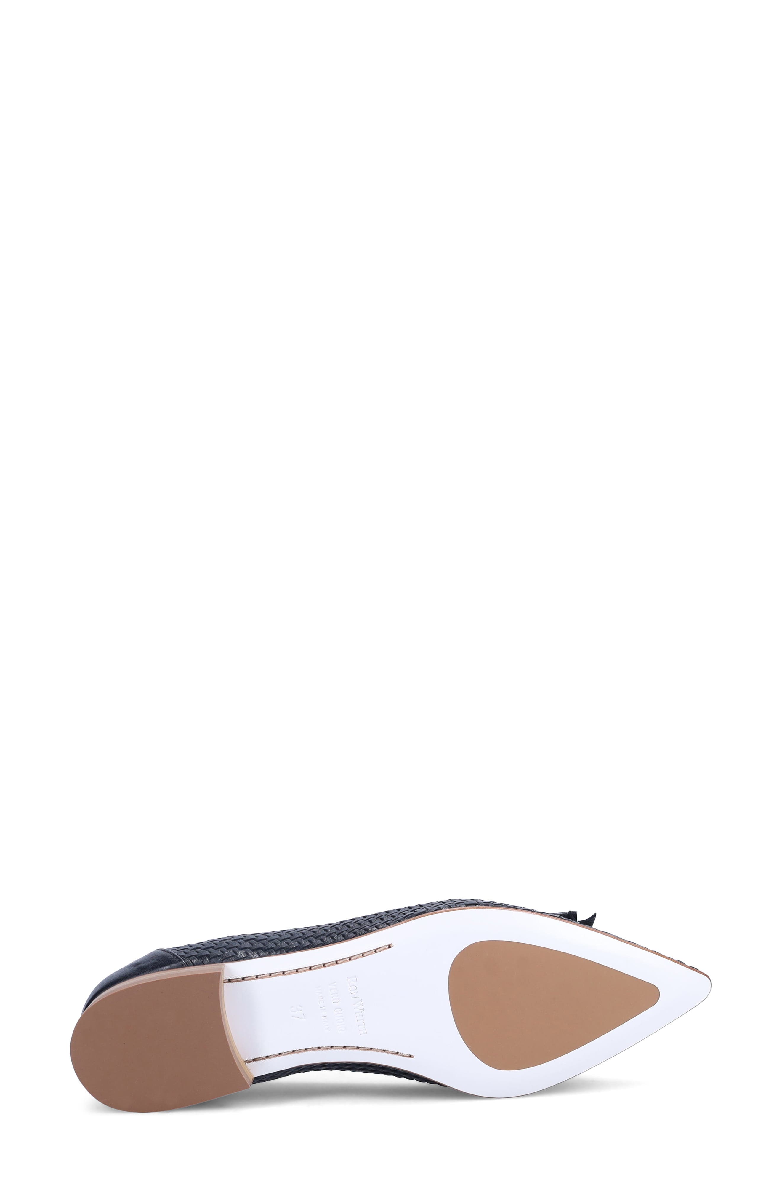 Ron White Jada Pointed Toe Flat, Alternate, color, Onyx