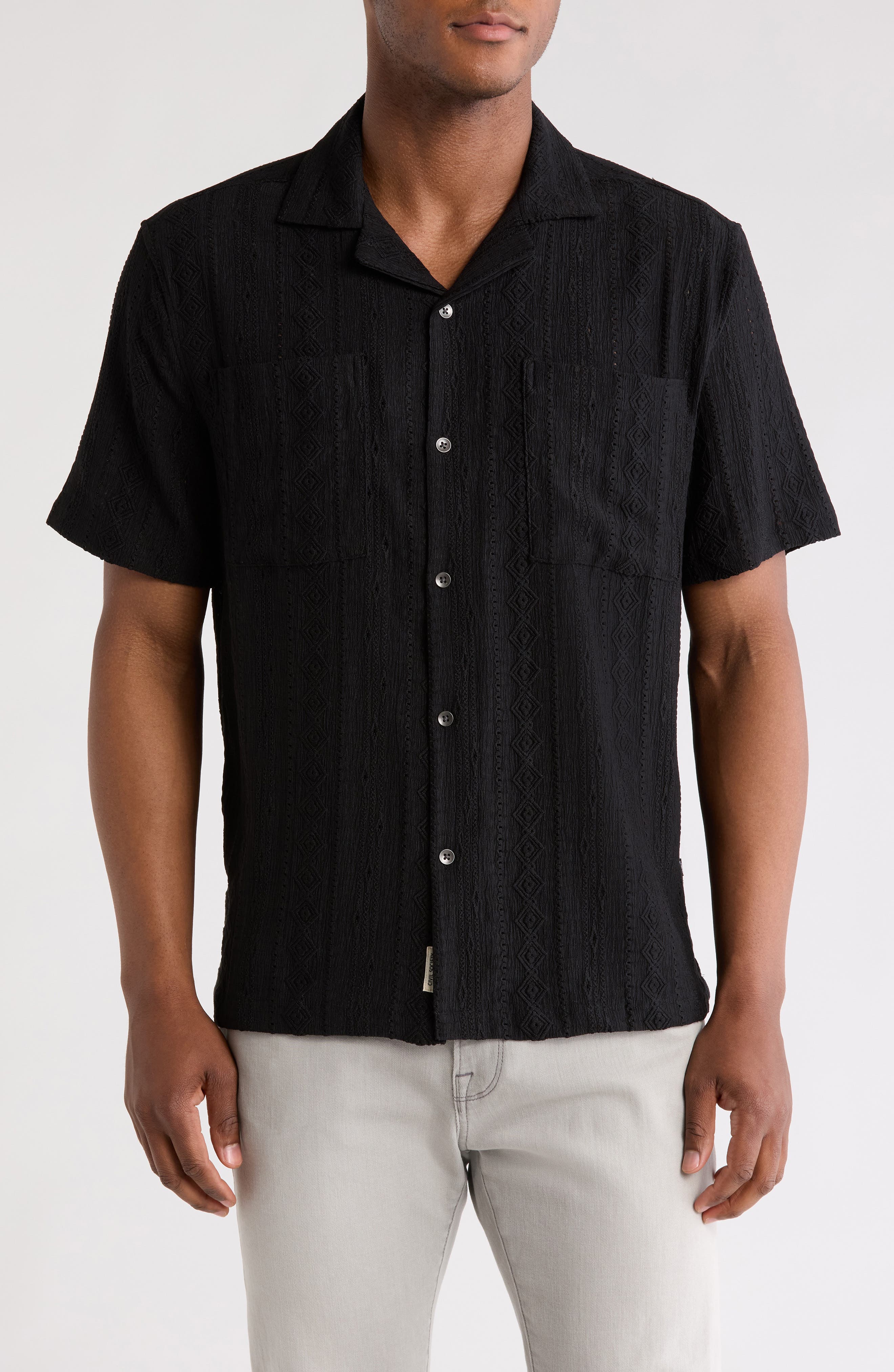 Civil Society Relaxed Fit Open Stitch Camp Shirt