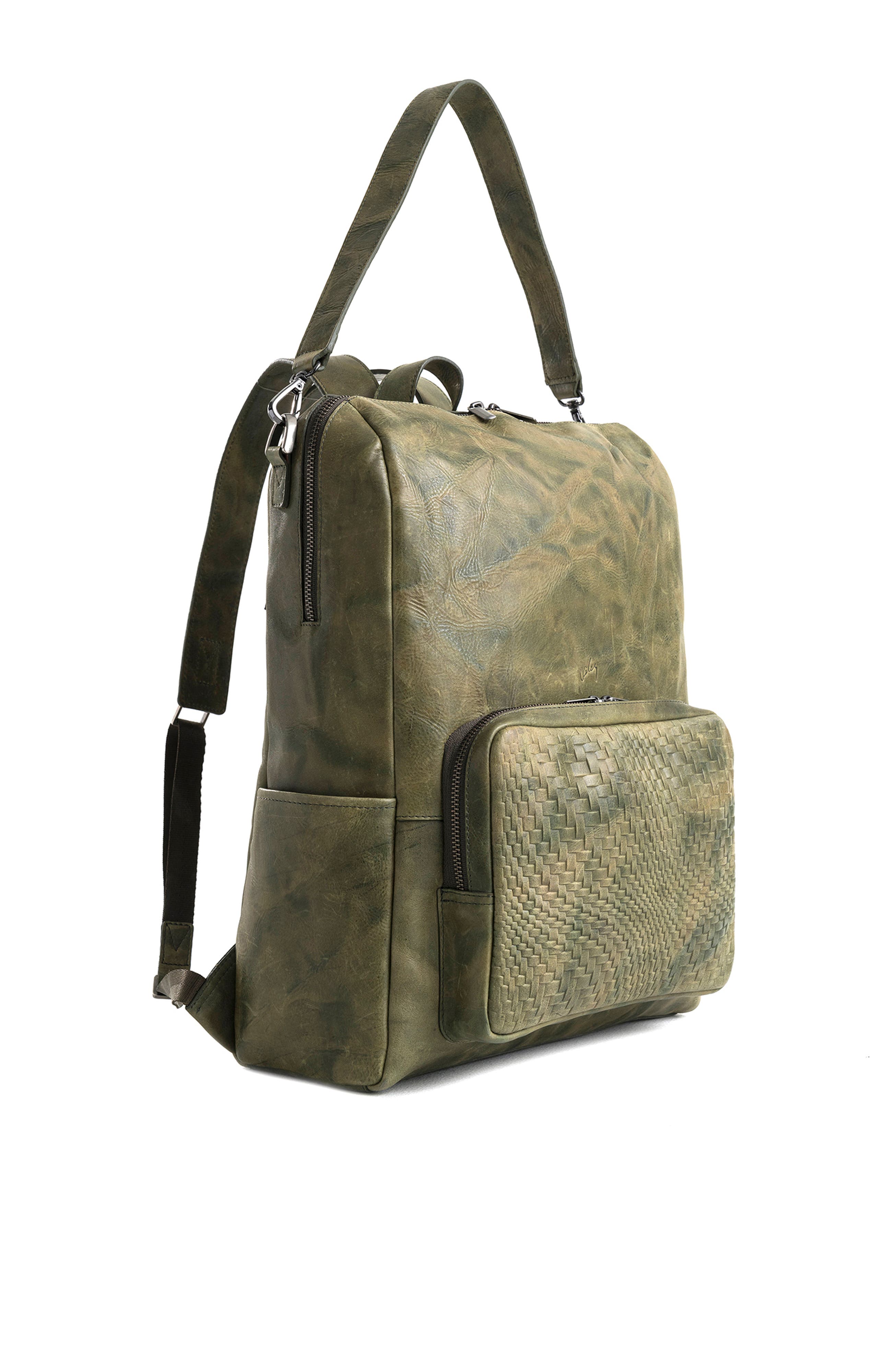 Velez Top Grain Leather Mini Backpack For Women Small Shoulder Bag Purse, Alternate, color, Green