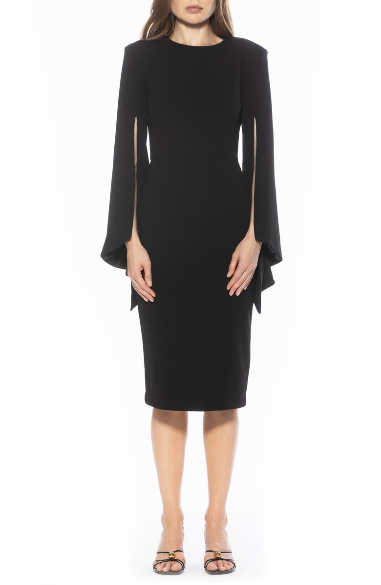 Alexia Admor Brooklyn Long Sleeve Sheath Dress, Main, color, Black