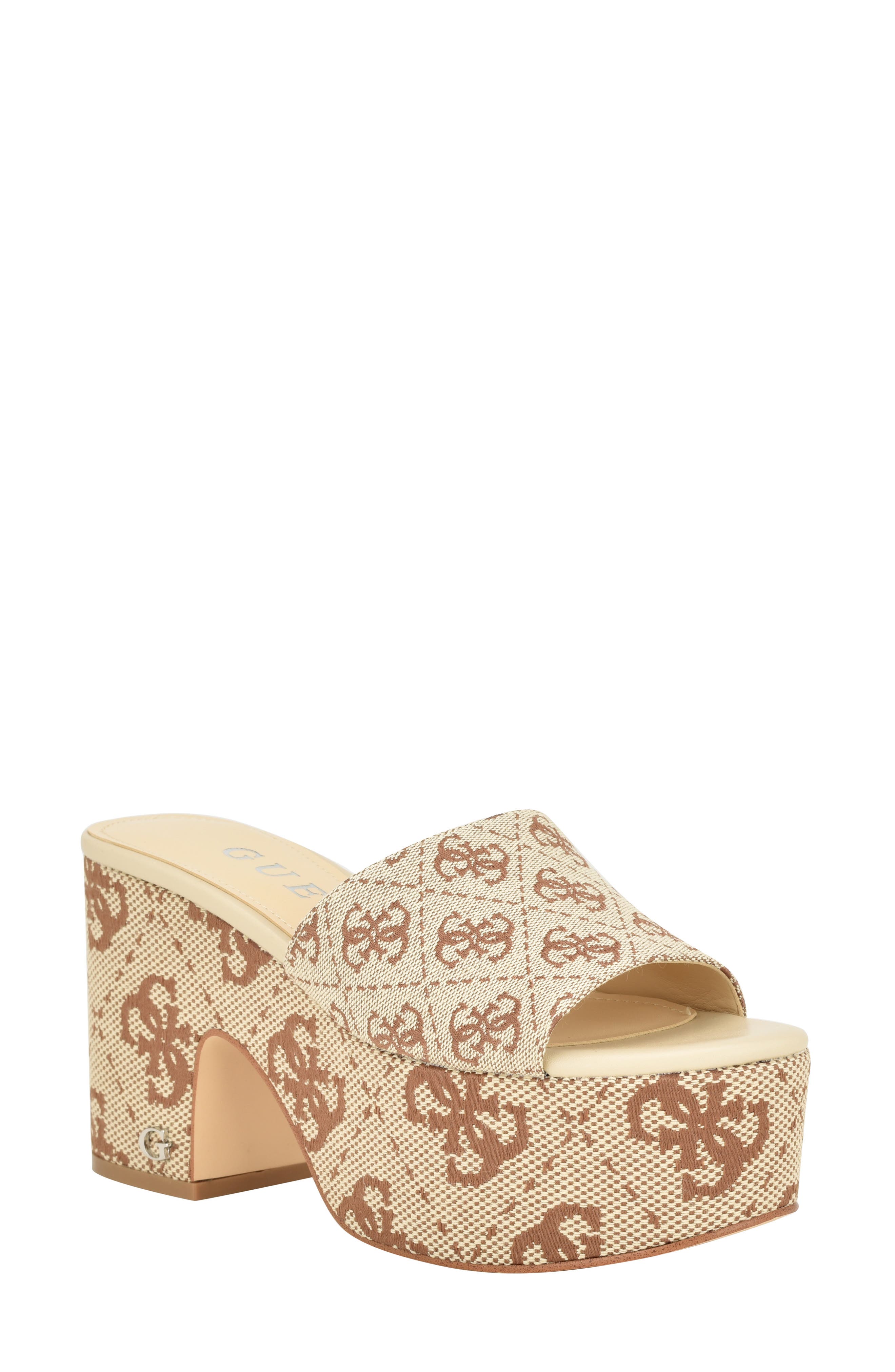 GUESS Yapplea Platform Slide Sandal, Main, color, 