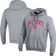 Champion Men's Champion Heather Gray Ohio State Buckeyes Arched Logo Fleece Pullover Hoodie