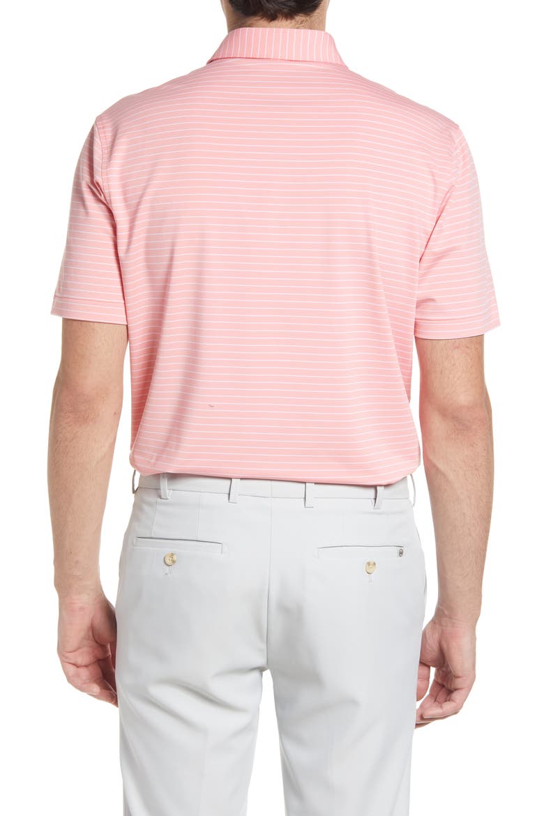 Crafty Stripe Stretch Jersey Polo, Alternate, color, CORAL CRUSH