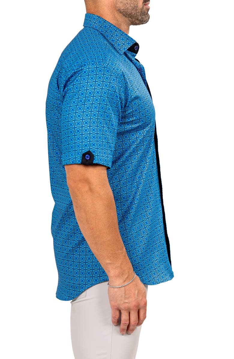 Maceoo Galileo Marthy Short Sleeve Button-Up Shirt, Alternate, color, 