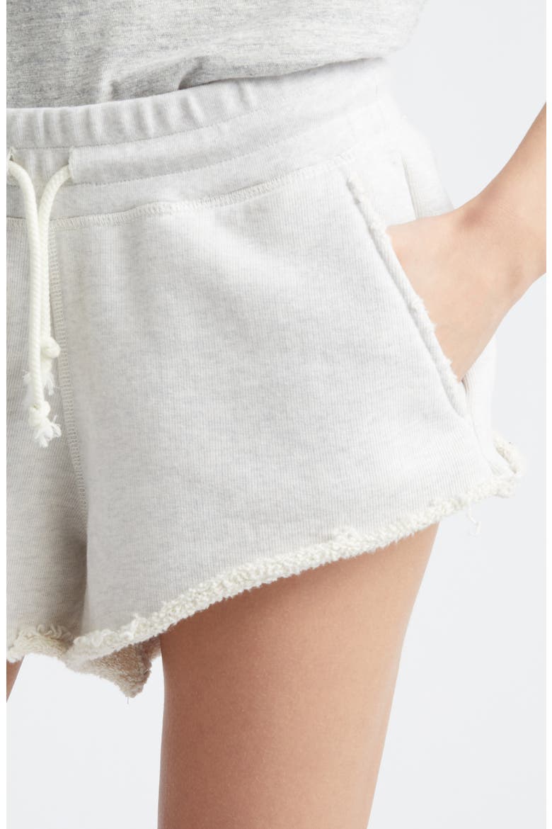Distressed Cotton Sweat Shorts, Alternate, color, VINTAGE GRAY MELANGE