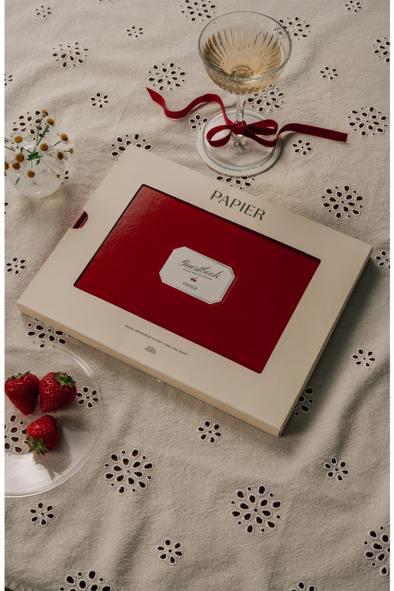 Cherry On Top Guestbook, Alternate, color, BRIGHT RED