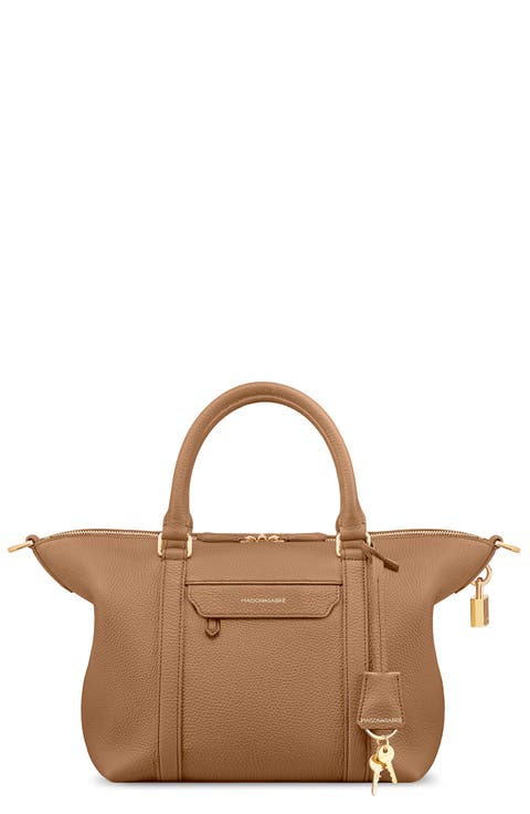 Small Leather Weekender Bag