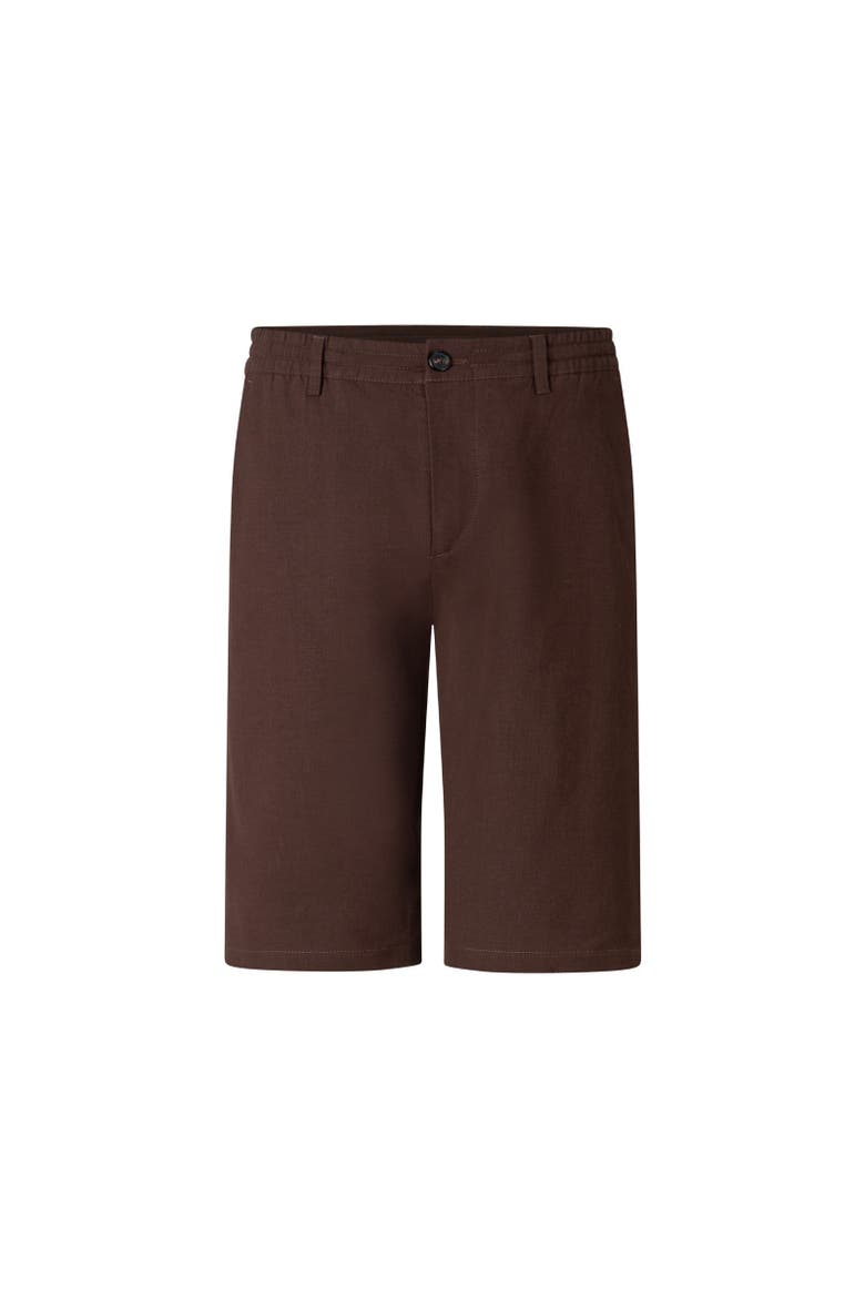 Marc Linen Mix Shorts, Main, color, Dark brown