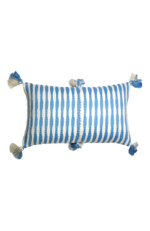 Antigua Classic Striped Handwoven Cotton Throw Pillow
