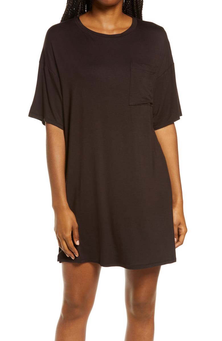 Refinery29 Jersey Sleep Shirt, Main, color, 