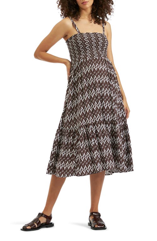 RIPE MATERNITY RIPE MATERNITY GRACE SMOCKED MIDI MATERNITY SUNDRESS