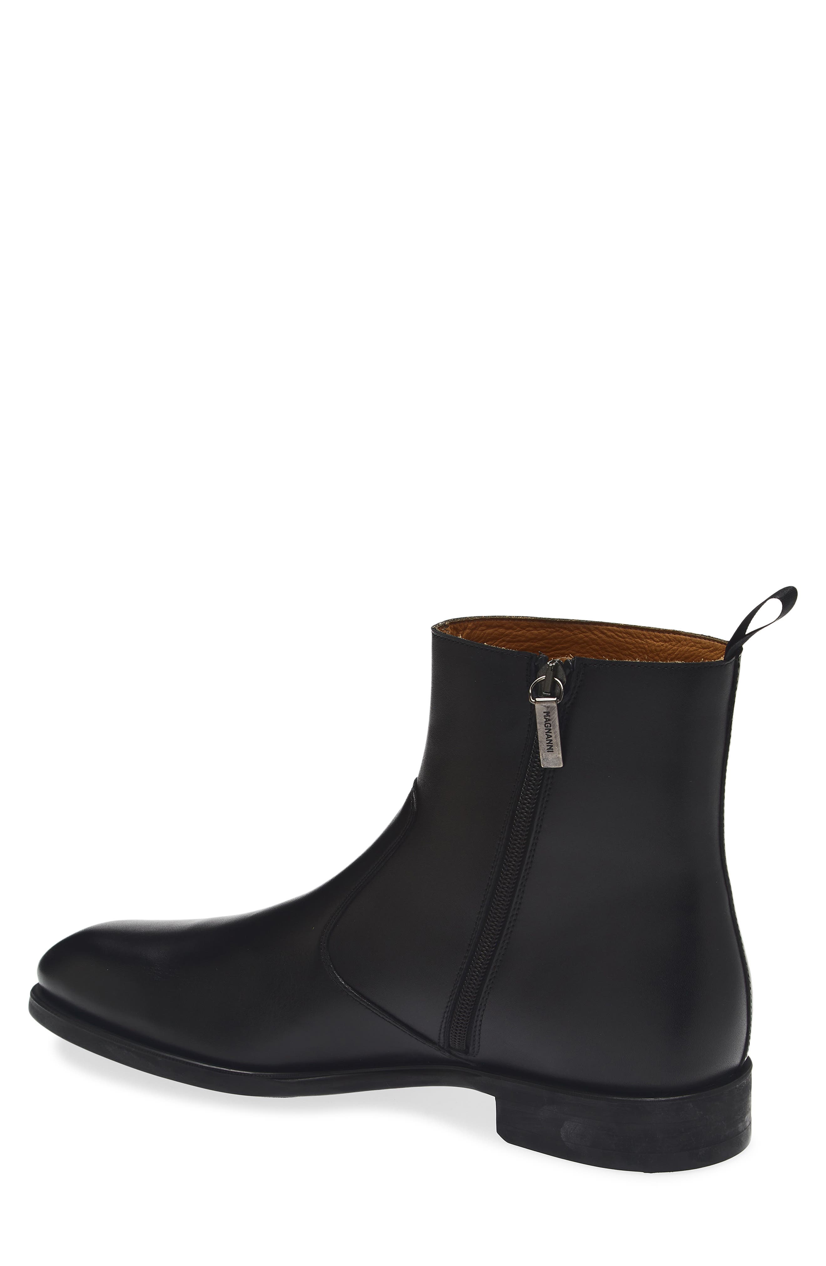 Magnanni Mareno Zip-Up Boot, Alternate, color, Black