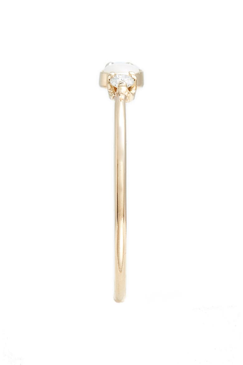 Diamond & Opal Cluster Ring (Nordstrom Exclusive), Alternate, color, YELLOW GOLD