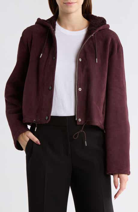 Theory Crop Genuine Shearling Jacket