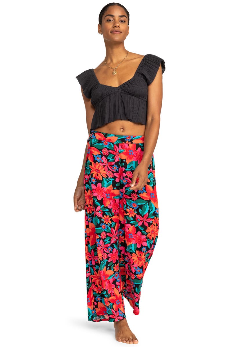 Roxy Brisa Flutter Sleeve Crop Top, Alternate, color, Phantom