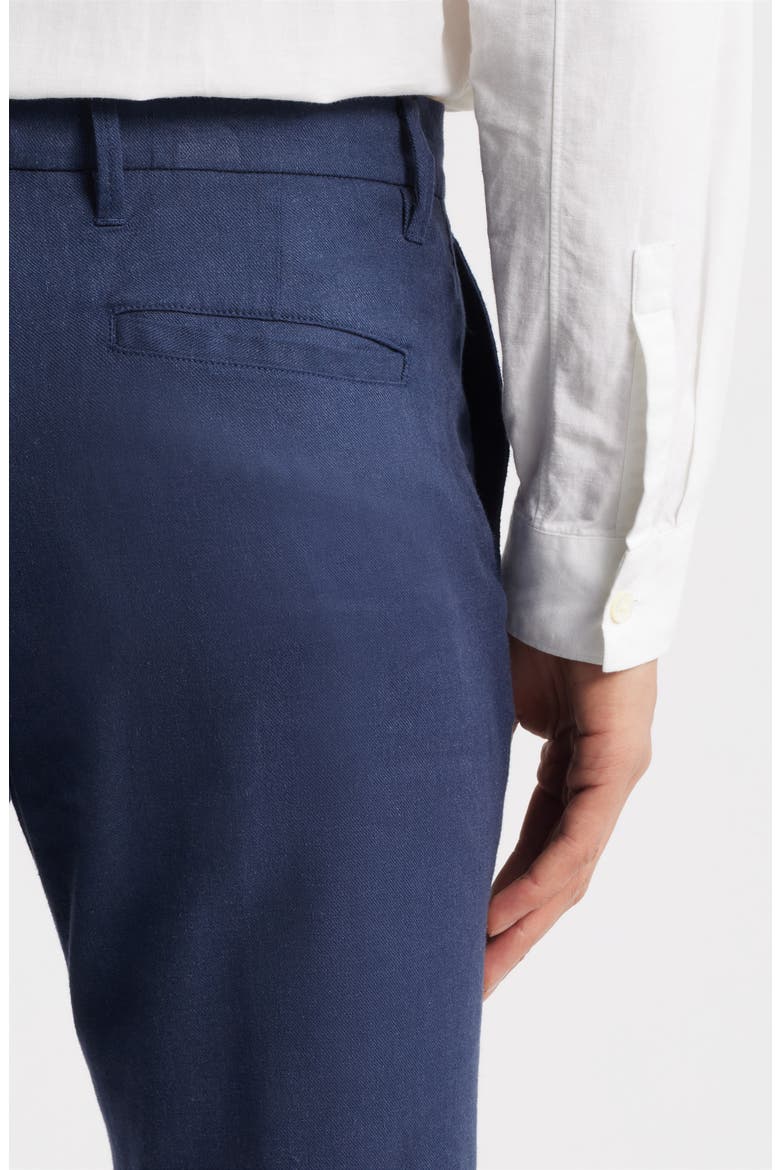 Aerolinen Linen Blend Chinos, Alternate, color, NAVY