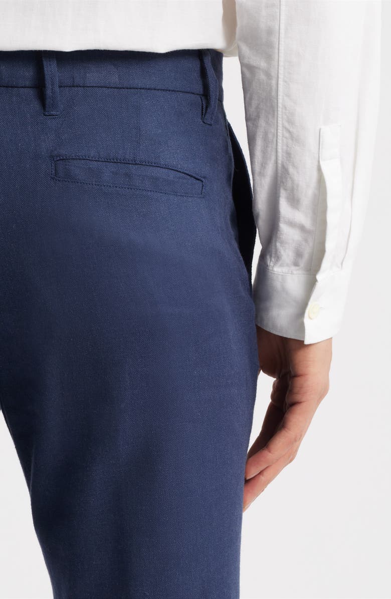 Bugatchi Aerolinen Linen Blend Chinos, Alternate, color, Navy