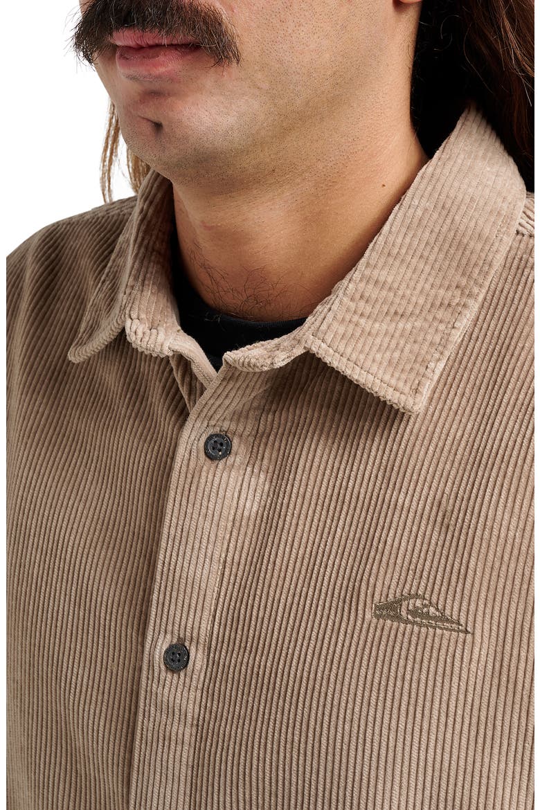 Cotton Corduroy Button-Up Overshirt, Alternate, color, FALLEN ROCK