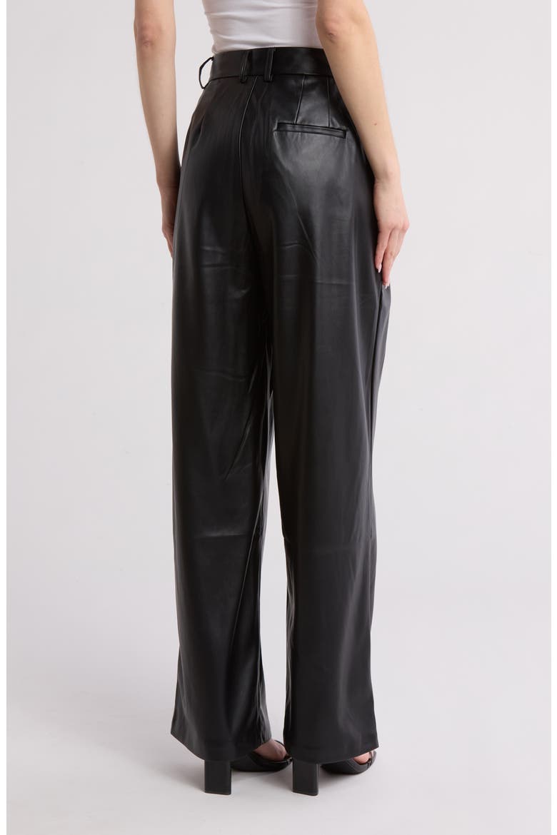Uniform '90s Faux Leather Pants, Alternate, color, BLACK001