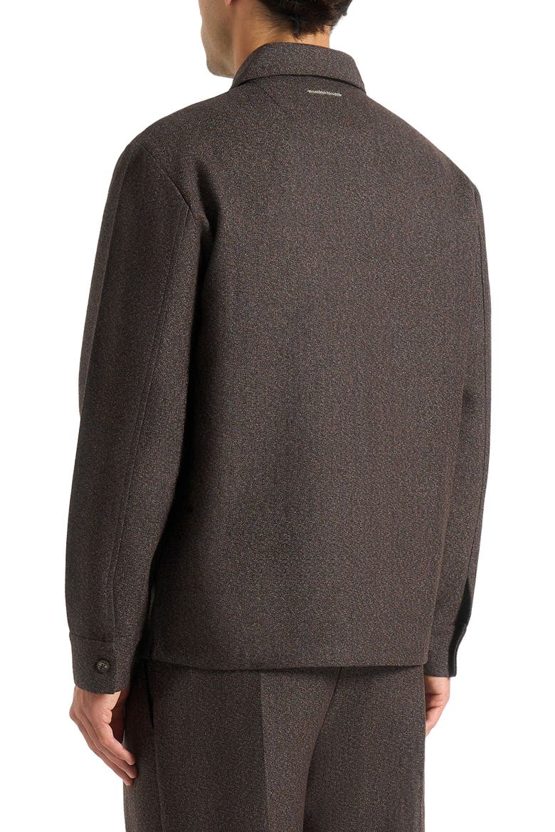 Elliot Melange Tailored Shirt, Alternate, color, Brown