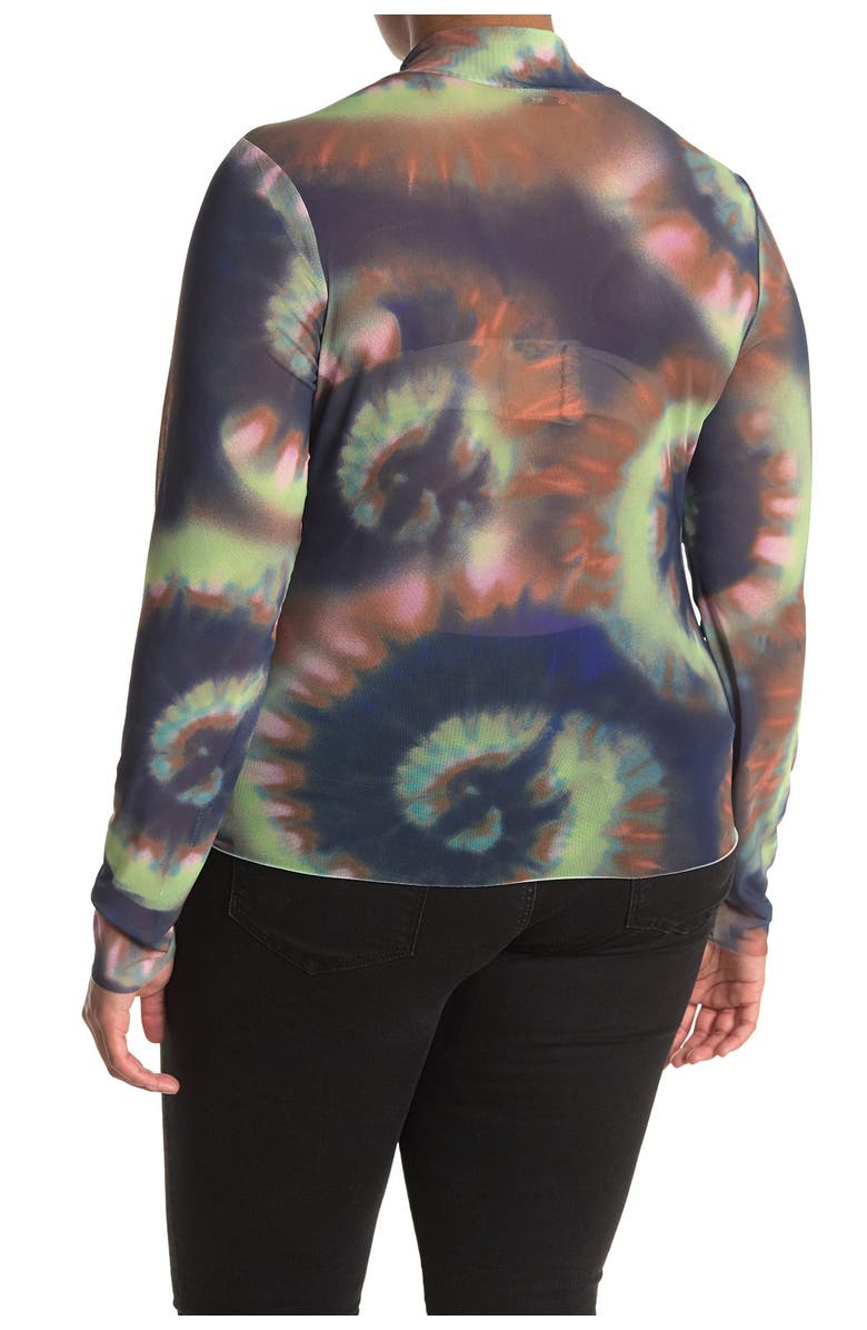 AFRM LOS ANGELES Zoe Mock Neck Mesh Top, Alternate, color,