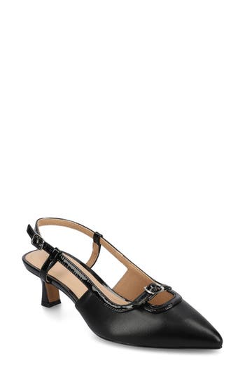 JOURNEE COLLECTION JOURNEE COLLECTION PADMA SLINGBACK KITTEN HEEL PUMP