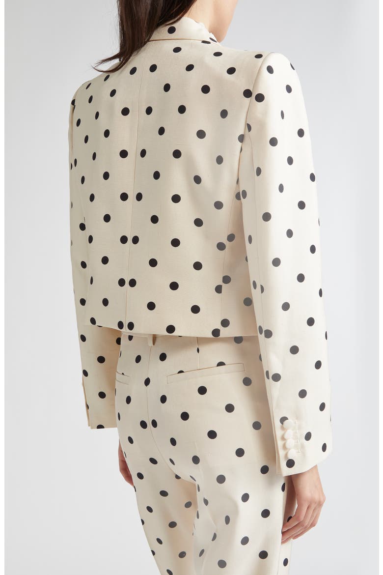 Polka Dot Bow Blazer, Alternate, color, BETULLA/ NERO