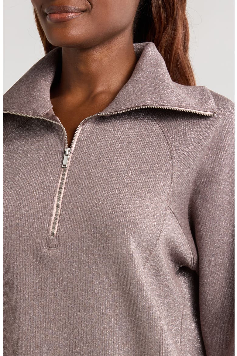 AirEssentials Shine Half Zip Sweatshirt, Alternate, color, SMOKE SILVER