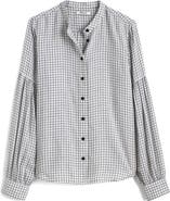 Madewell Band Collar Flannel Button-Up Shirt