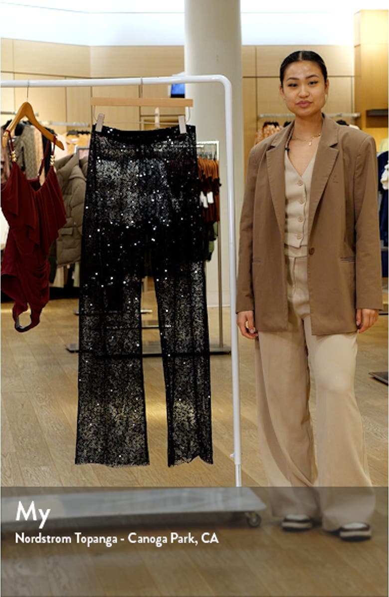 Sequin Wide Leg Cover-Up Pants, sales video thumbnail