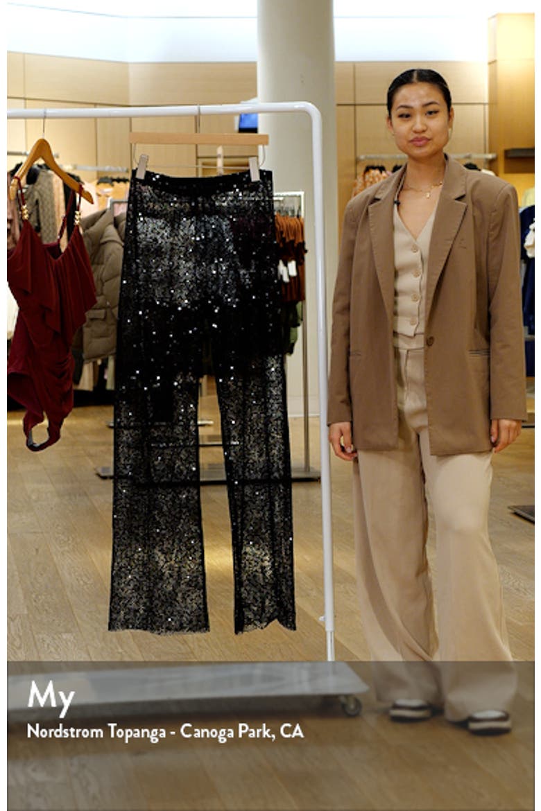 Sequin Wide Leg Cover-Up Pants video
