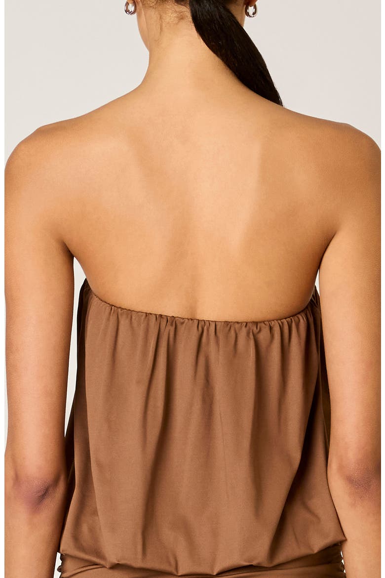 La Cienega Strapless Blouson Maxi Dress, Alternate, color, SABLE