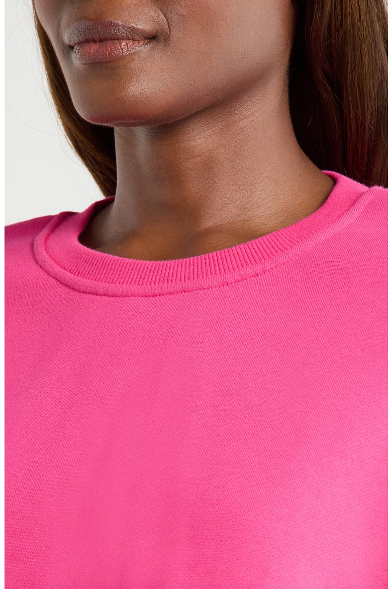 LuxeFleece Crop Sweatshirt, Alternate, color, FUCHSIA PURPLE